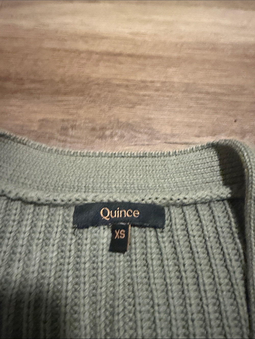 Quince 100% Organic Cotton Oversized Boyfriend Knit Cardigan Agave Green XS - Picture 6 of 7